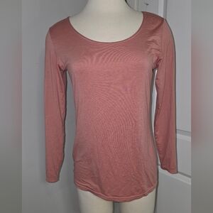 Uniqlo Heattech Long Sleeve Top Soft Base Layer Size Xl Terracotta